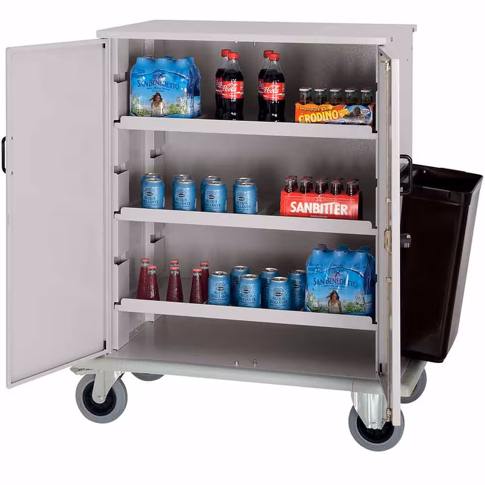 Chariot fermé pour remplissage minibars - restauration professionnel de qualité