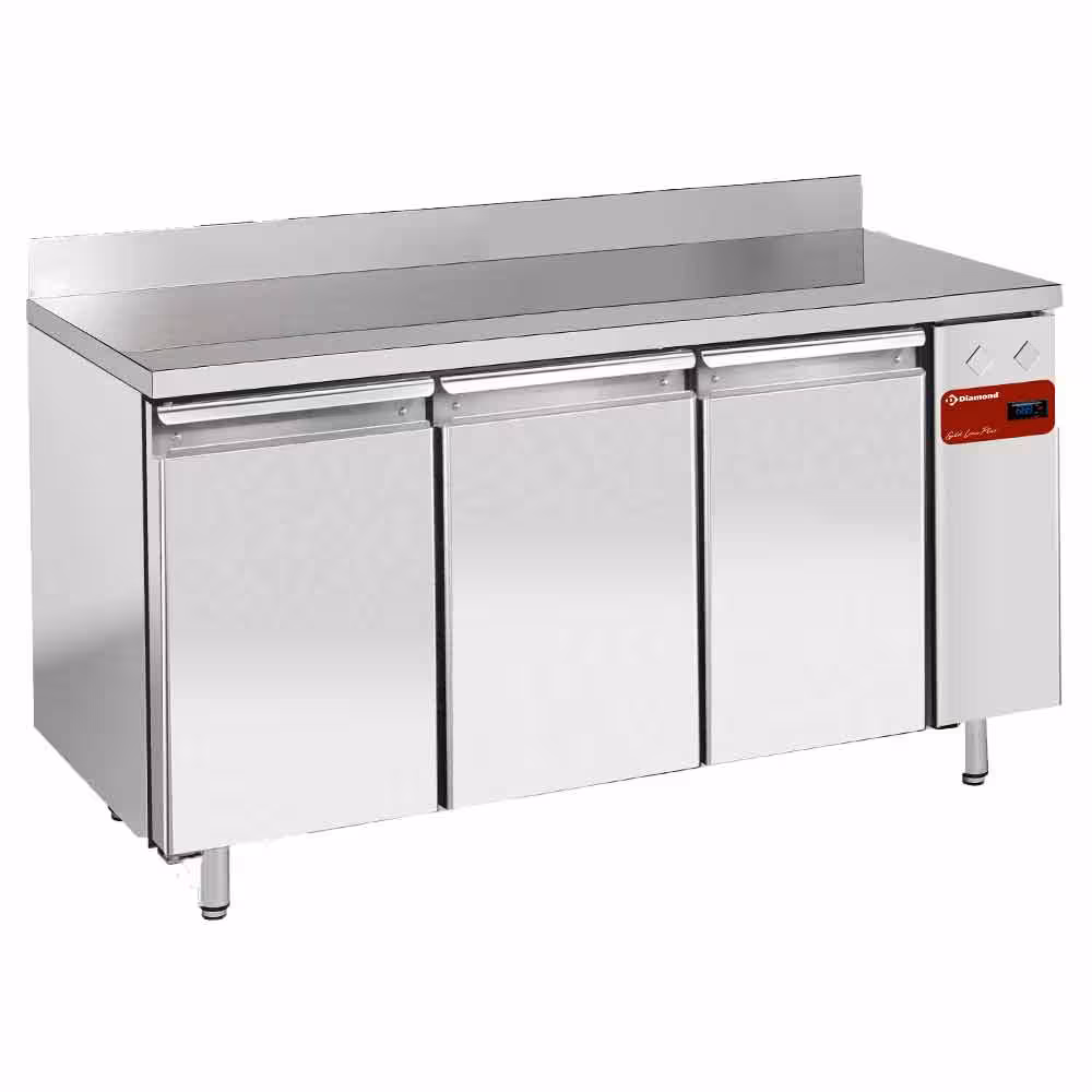 Table frigorifique "murale",  ventilée,  3 portes 1/1,  ... - équipement professionnel de qualité