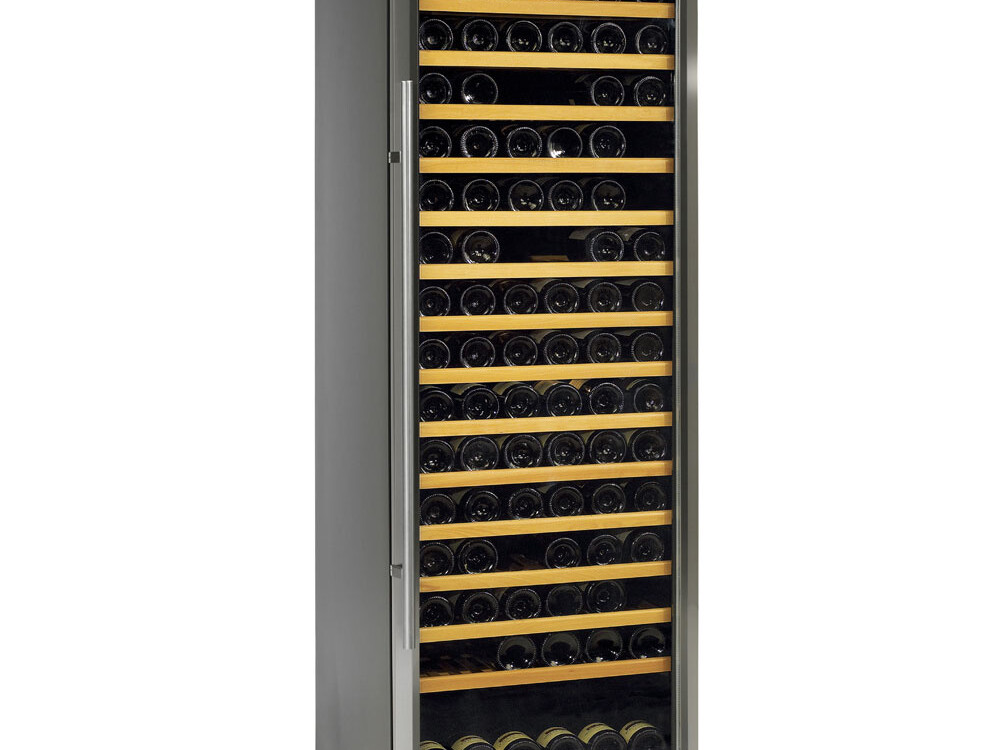 Vitrine cave a vins, ventilée, porte en acier inox, 3... - cuisine professionnel de qualité