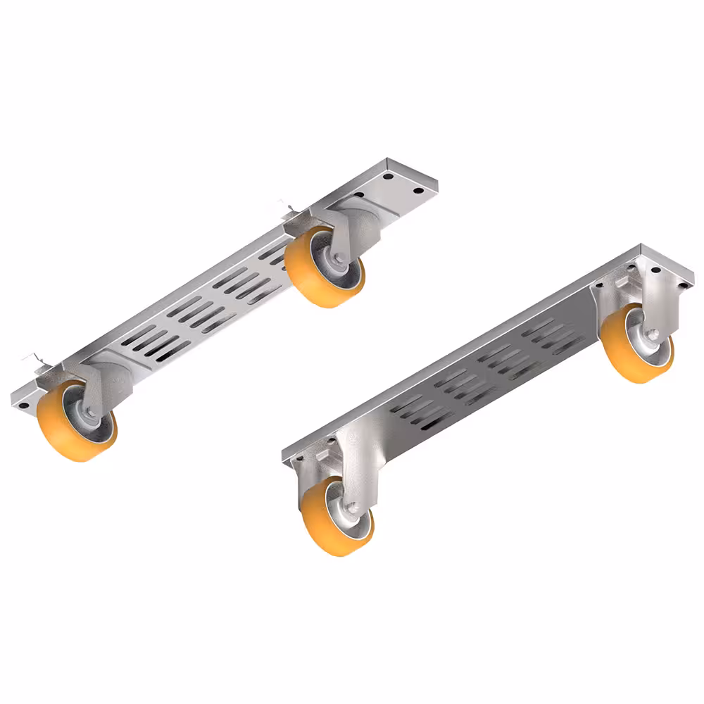 Kit 4 roues,  2 avec frein + 2 omégas module 700 - professionnel professionnel de qualité