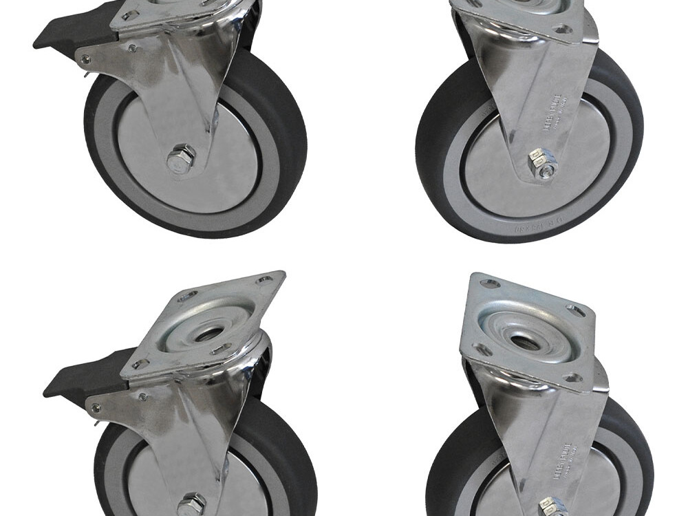 Kit de 4 roues pivotantes 