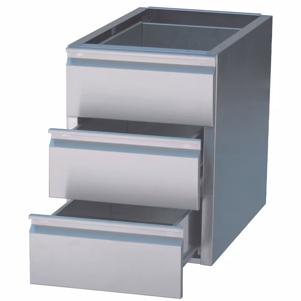Bloc 3 tiroirs 1/1 (table prof. 700 mm) - restauration professionnel de qualité