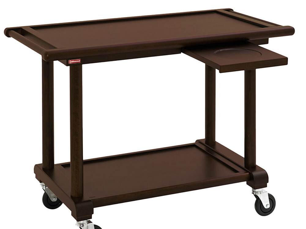 Chariot de service 2 niveaux en bois 