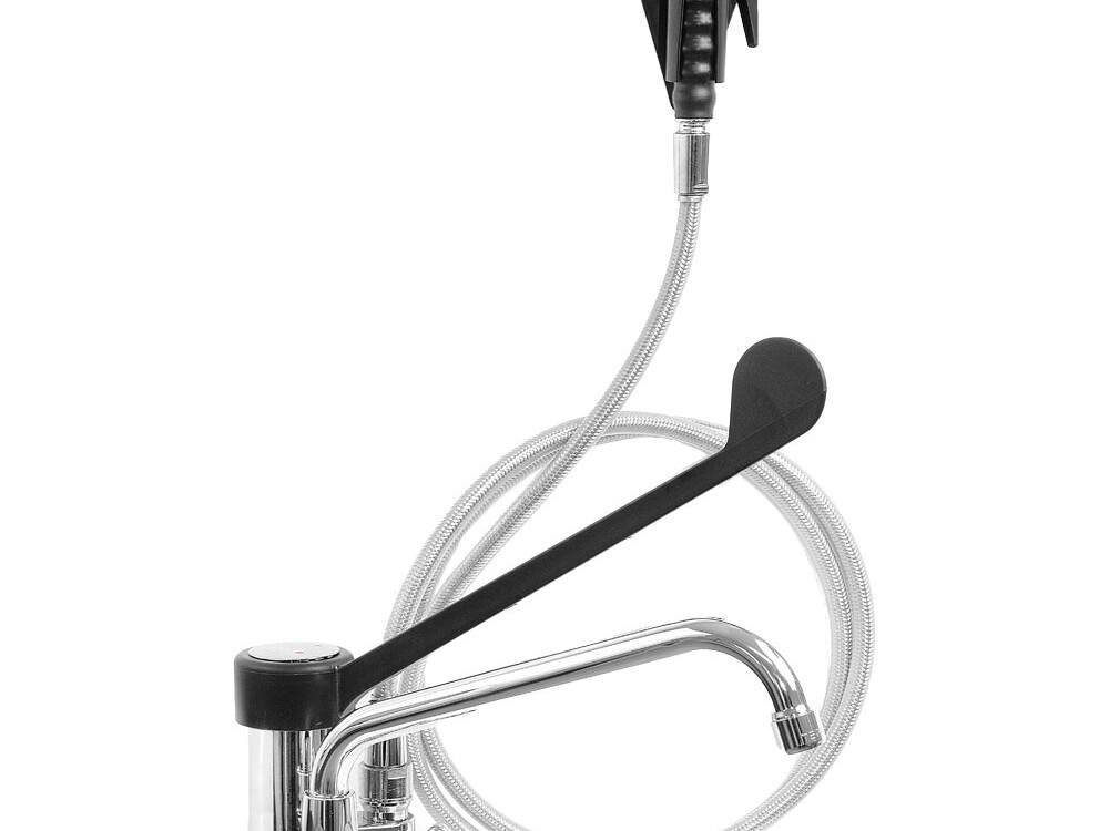 Robinet mitigeur,  commande à coude et douchette estract... - professionnel professionnel de qualité