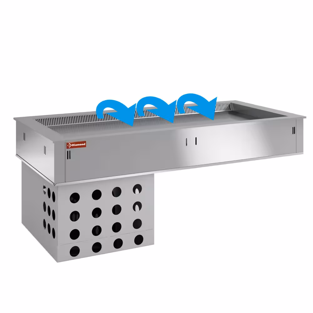 Elément top réfrigéré,  ventilé,  3x 1/1 - cuisine professionnel de qualité