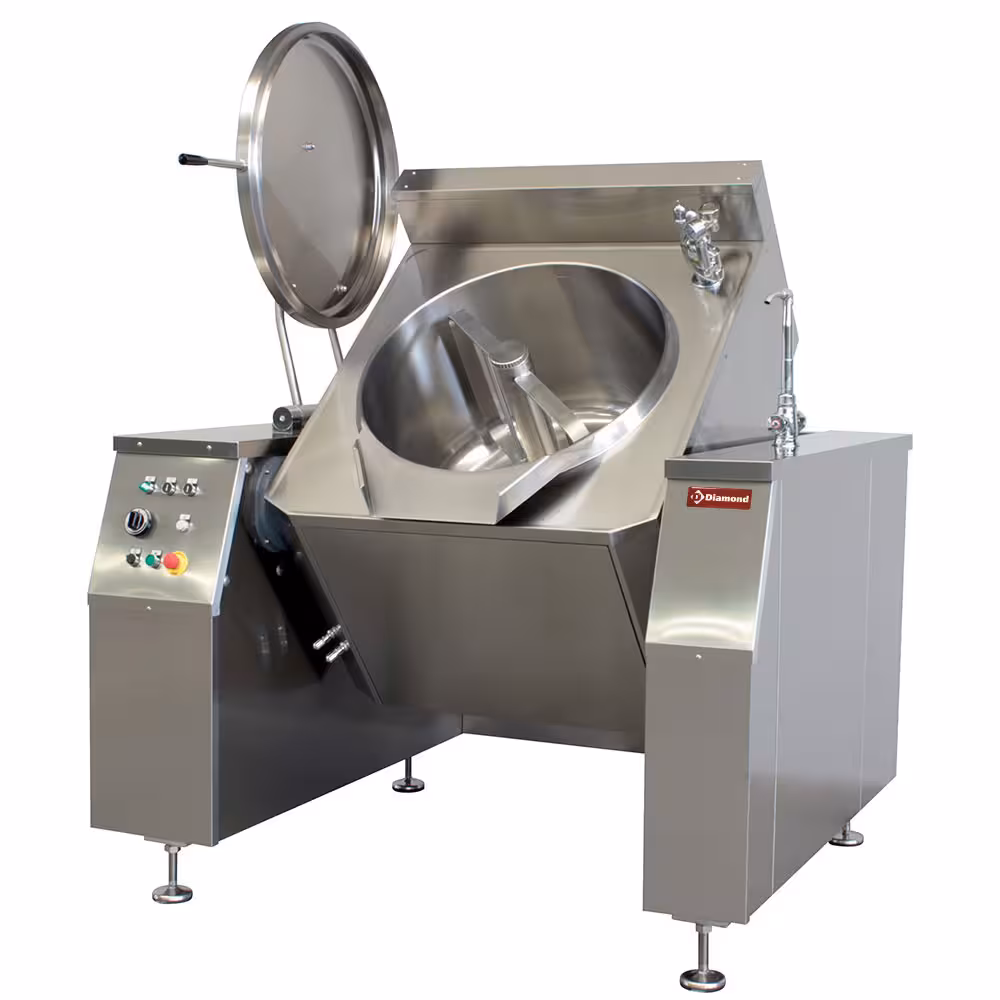 Marmite basculante électrique avec mélangeur 300 L., c... - équipement professionnel de qualité