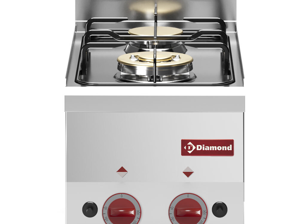 Cuisinière 2 feux gaz -Top- - cuisine professionnel de qualité