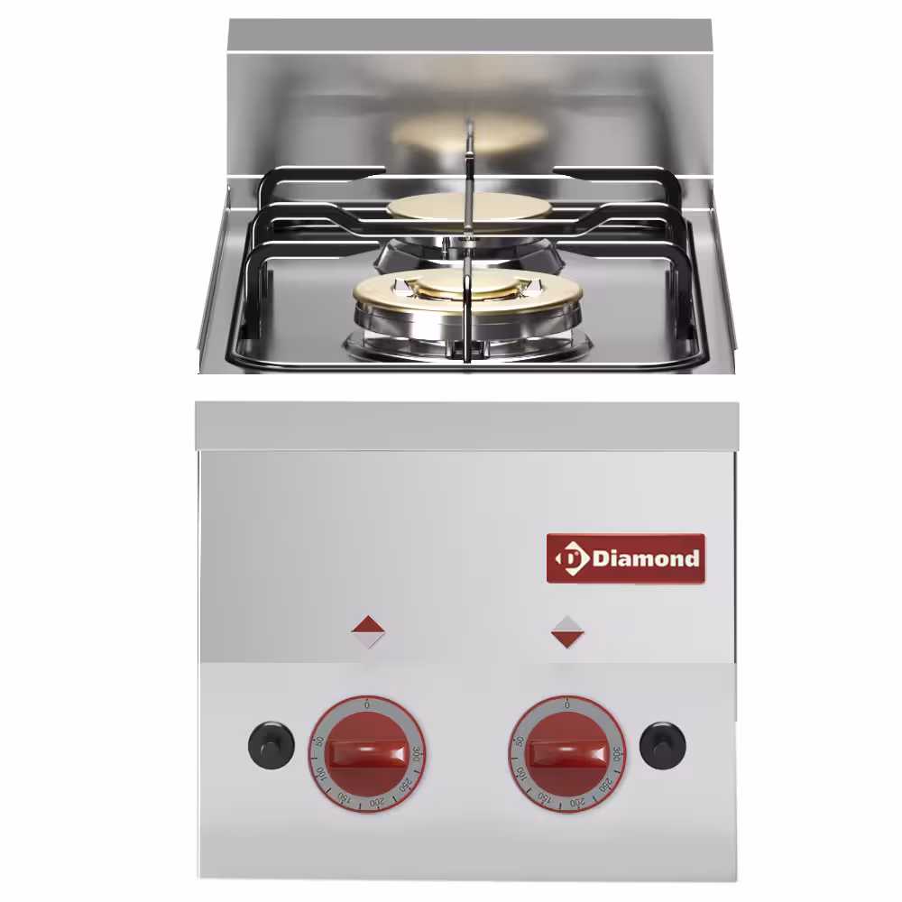 Cuisinière 2 feux gaz -Top- - cuisine professionnel de qualité