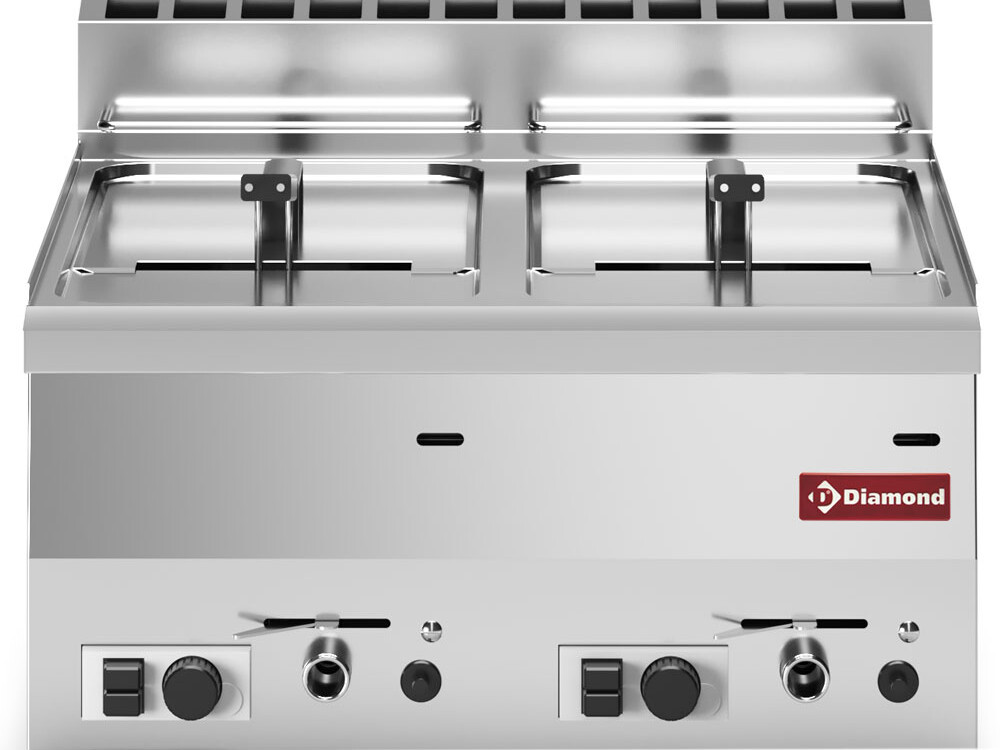 Friteuse gaz,  2 cuves 8 litres -Top- - professionnel professionnel de qualité