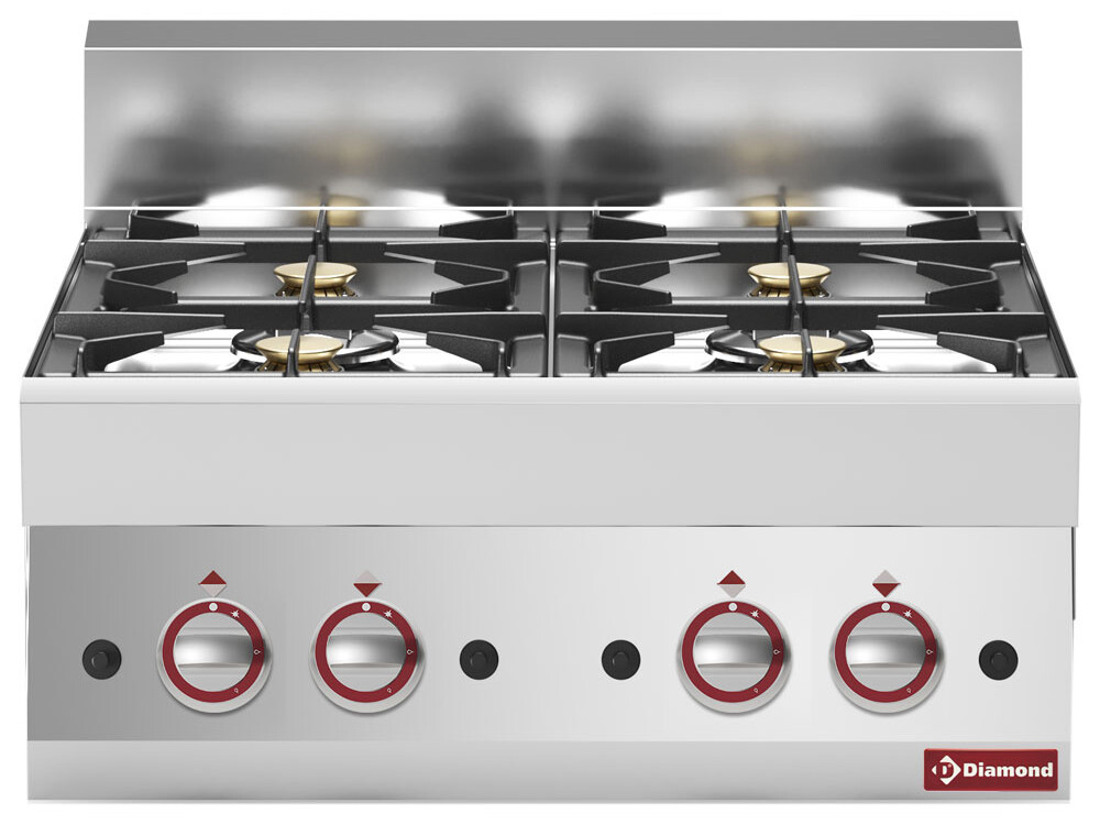Cuisinière gaz 4 feux vifs -Top- - professionnel professionnel de qualité