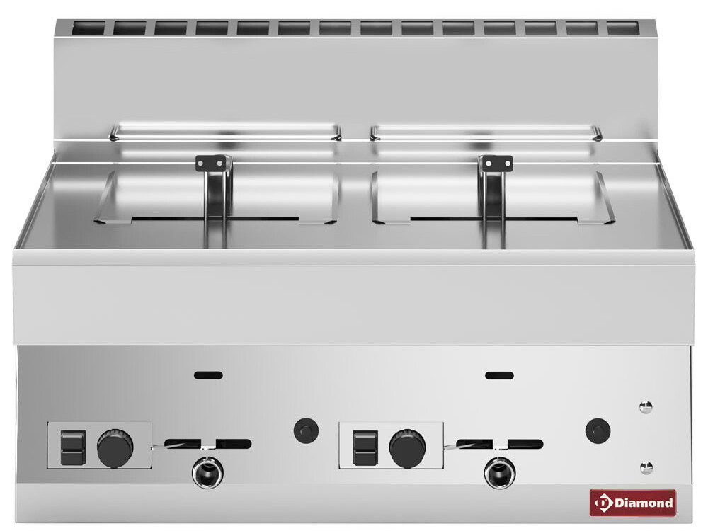 Friteuse gaz 2 cuves 8 litres -Top- - équipement professionnel de qualité