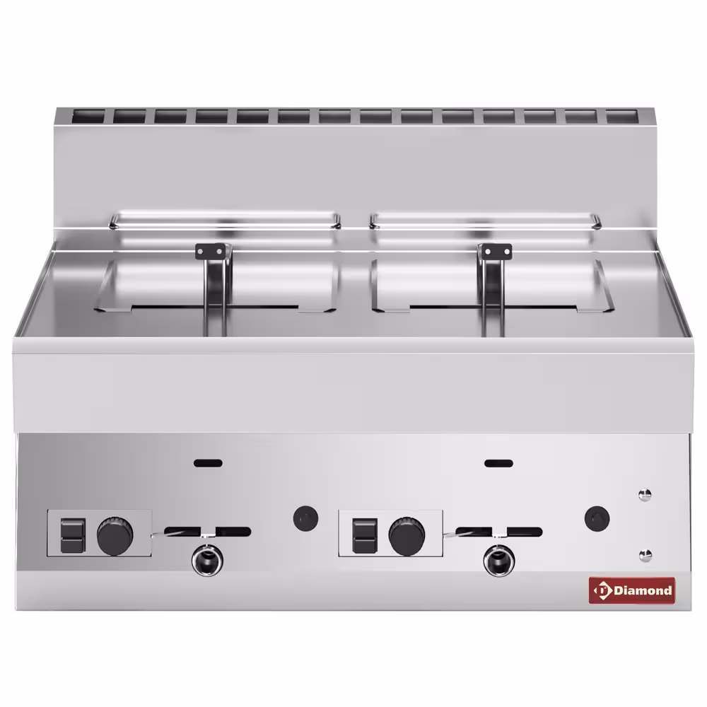 Friteuse gaz 2 cuves 8 litres -Top- - équipement professionnel de qualité