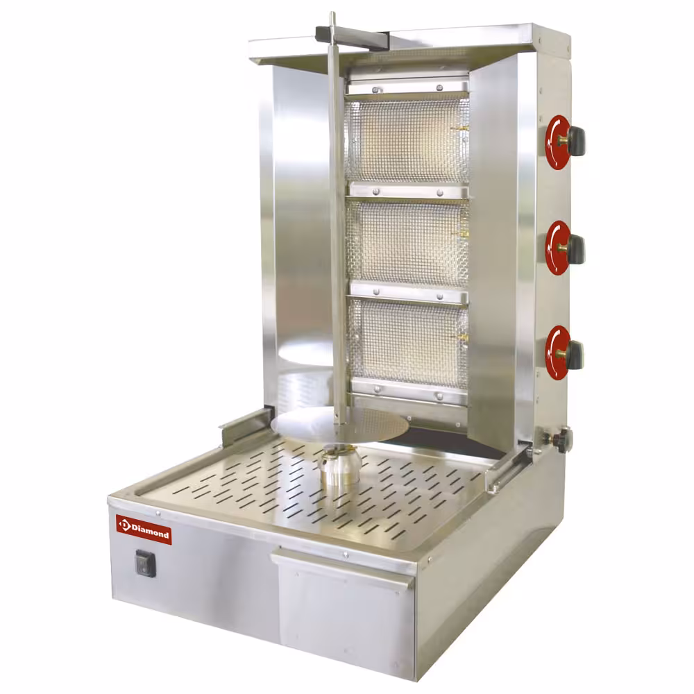 Gyros grill gaz 35 kg - cuisine professionnel de qualité