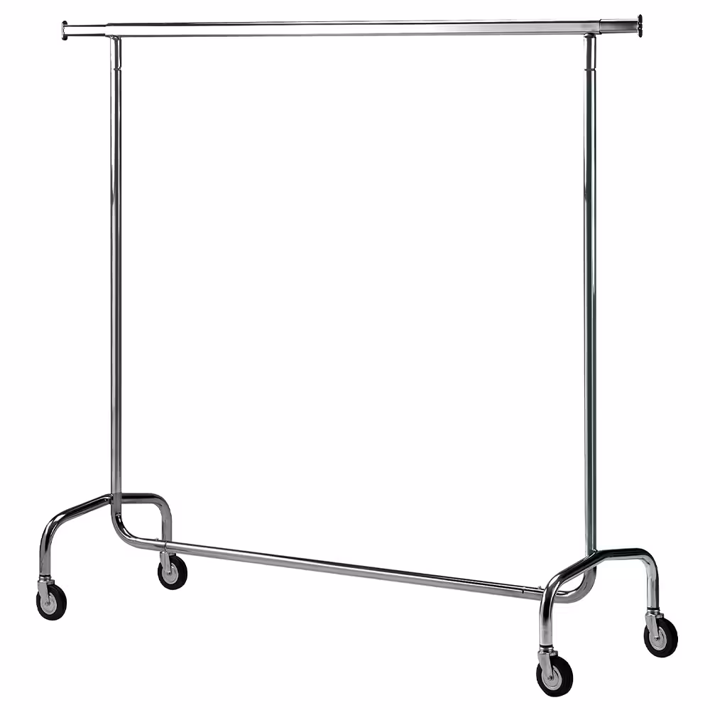 Porte-vêtements sur roulettes démontables,  chromé - restauration professionnel de qualité