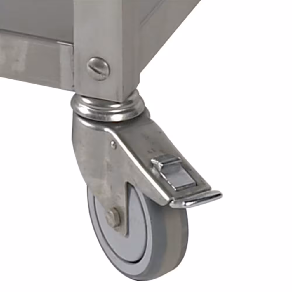 Kit de 4 roues inox Ø 100 (2 avec freins) - cuisine professionnel de qualité