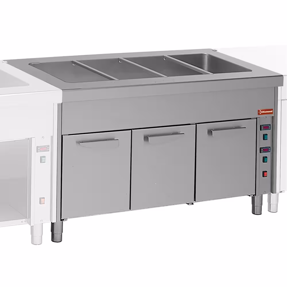 Elément bain-marie sur armoire chauffante 4x 1/1 - cuisine professionnel de qualité