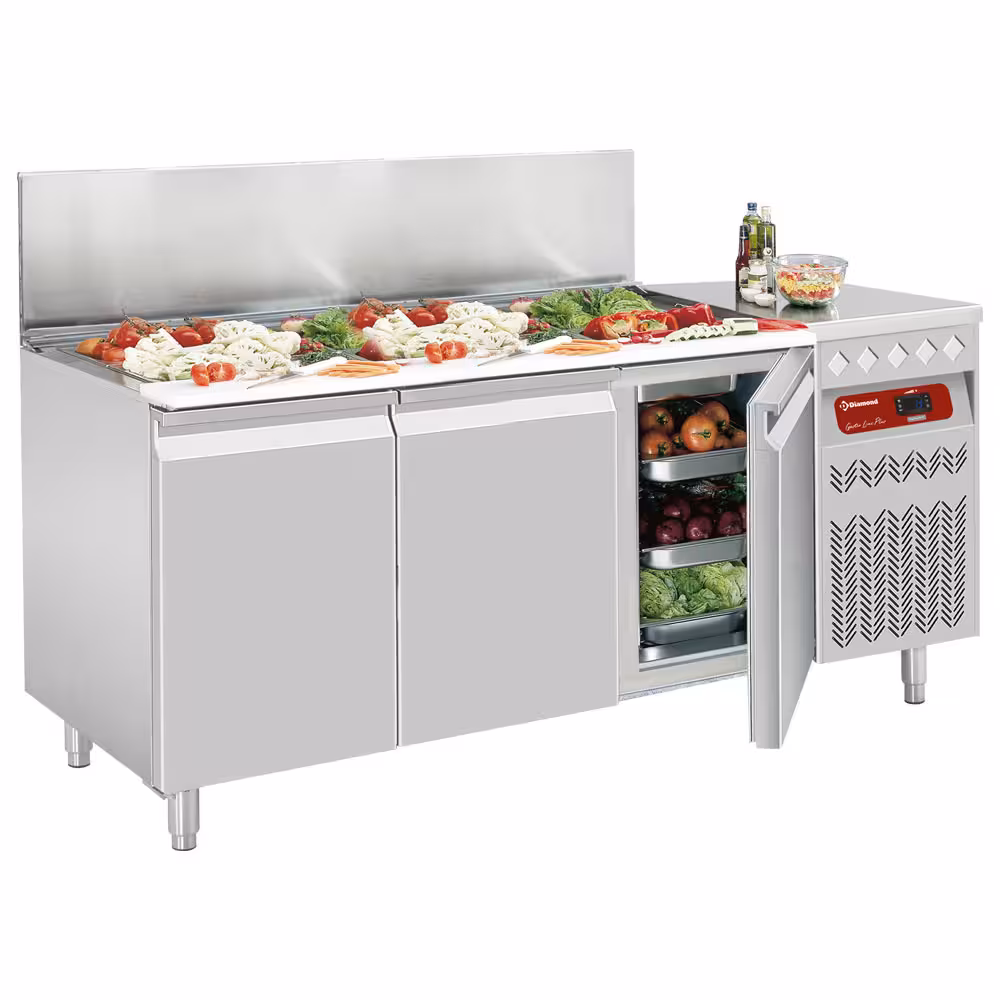 Table frigorifique ventilée,  3 portes 1/1,  405 Lit. av... - professionnel professionnel de qualité