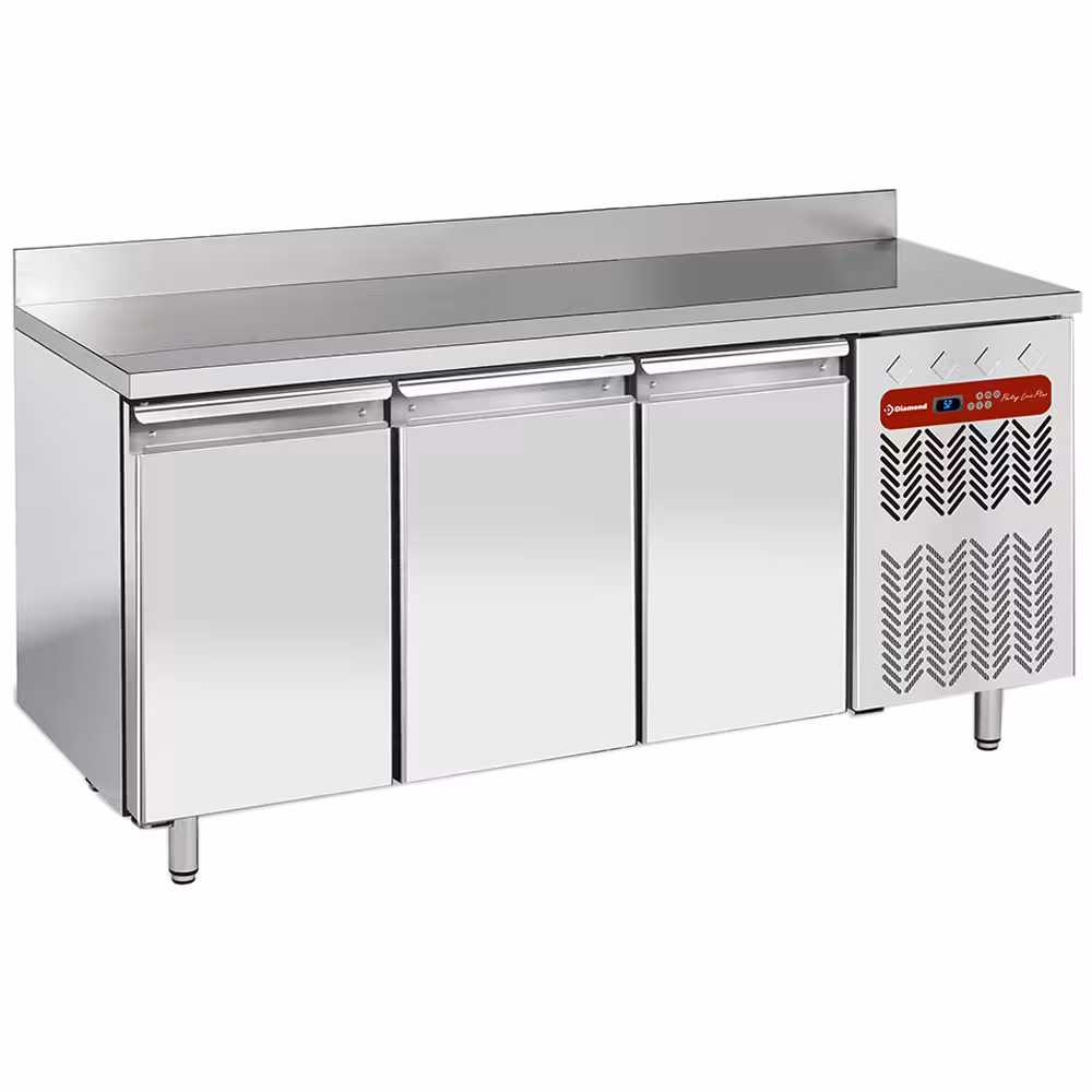 Table frigorifique "murale",  ventilée,  3 portes 600x40... - cuisine professionnel de qualité