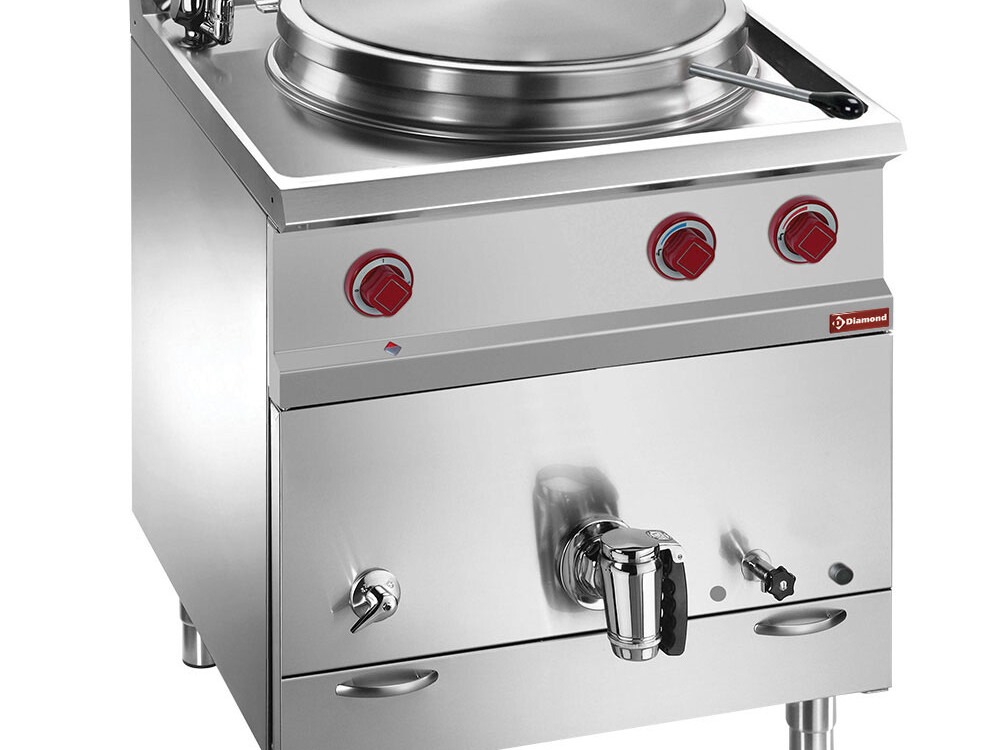 Marmite ronde gaz 50 litres, chauffage indirect - restauration professionnel de qualité