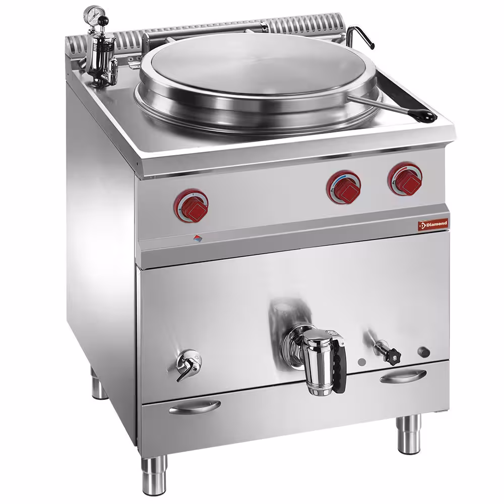 Marmite ronde gaz 50 litres,  chauffage indirect - restauration professionnel de qualité