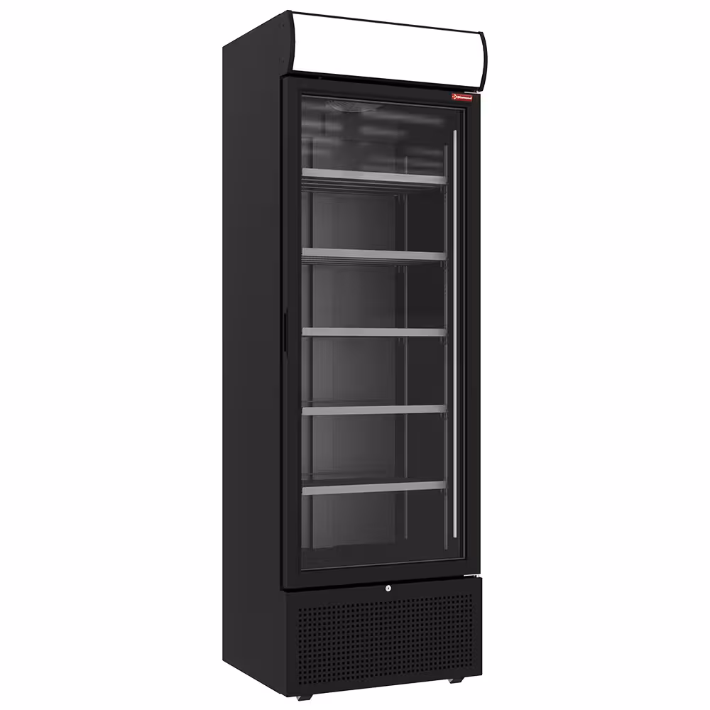 Vitrine ventilée positive 494 litres avec caisson lumineux - restauration professionnel de qualité