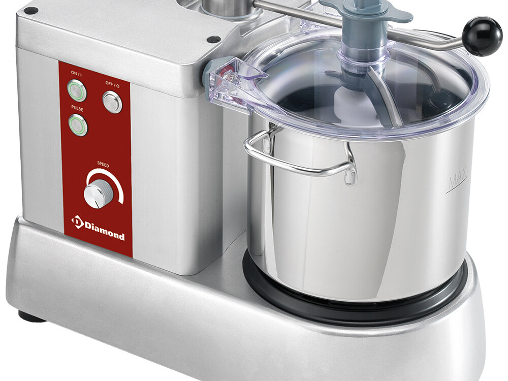 Cutter inox,  6 litres,  variateur de vitesse - équipement professionnel de qualité