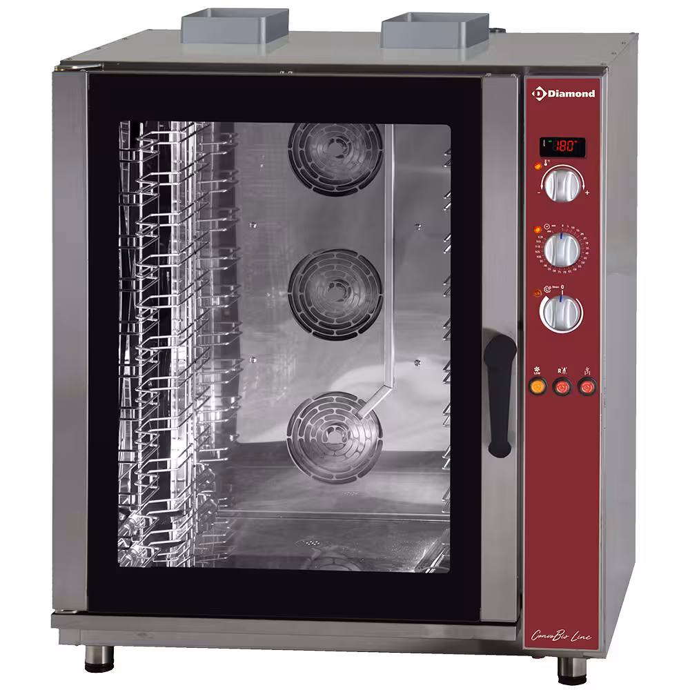 Four à convection gaz,  11x (),  humidificateur automatique - restauration professionnel de qualité