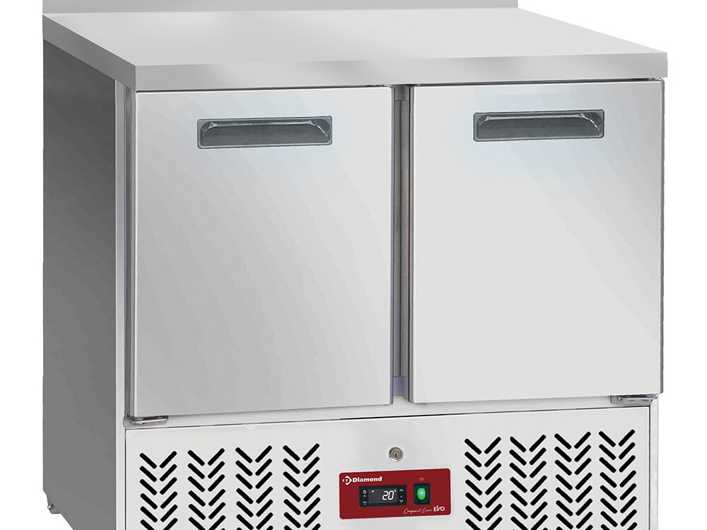 Table frigorifique 2 portes 1/1, avec dosseret - professionnel professionnel de qualité