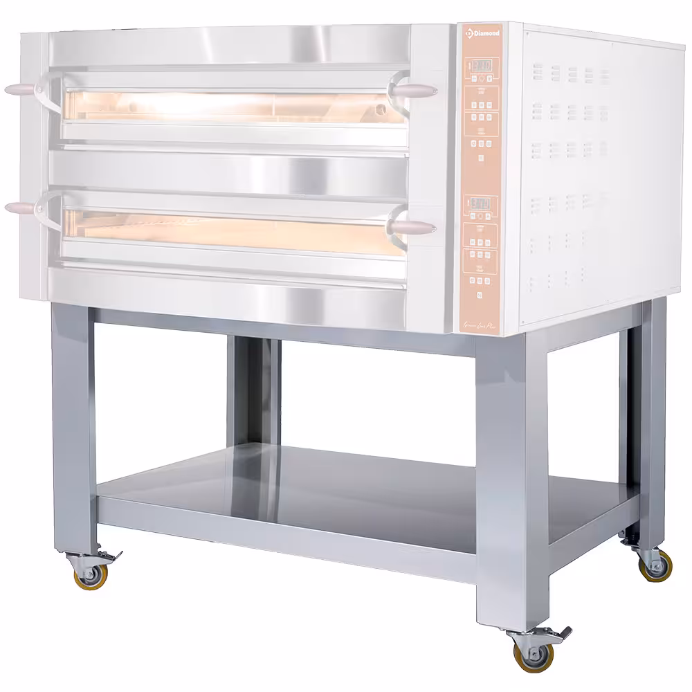 Support "simili inox" x GDX6/35-, 4 roues, 2 avec freins - équipement professionnel de qualité