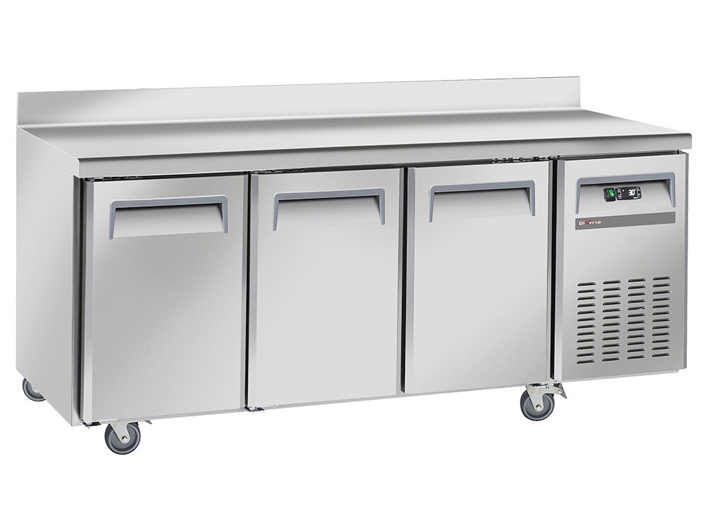 Table frigorifique,  ventilé,  3 portes 1/1,  avec dosse... - équipement professionnel de qualité