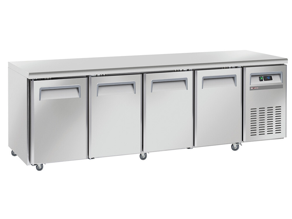 Table frigorifique,  ventilé,  4 portes 1/1,  sur roues,... - équipement professionnel de qualité