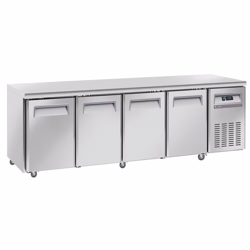 Table frigorifique,  ventilé,  4 portes 1/1,  sur roues,... - équipement professionnel de qualité