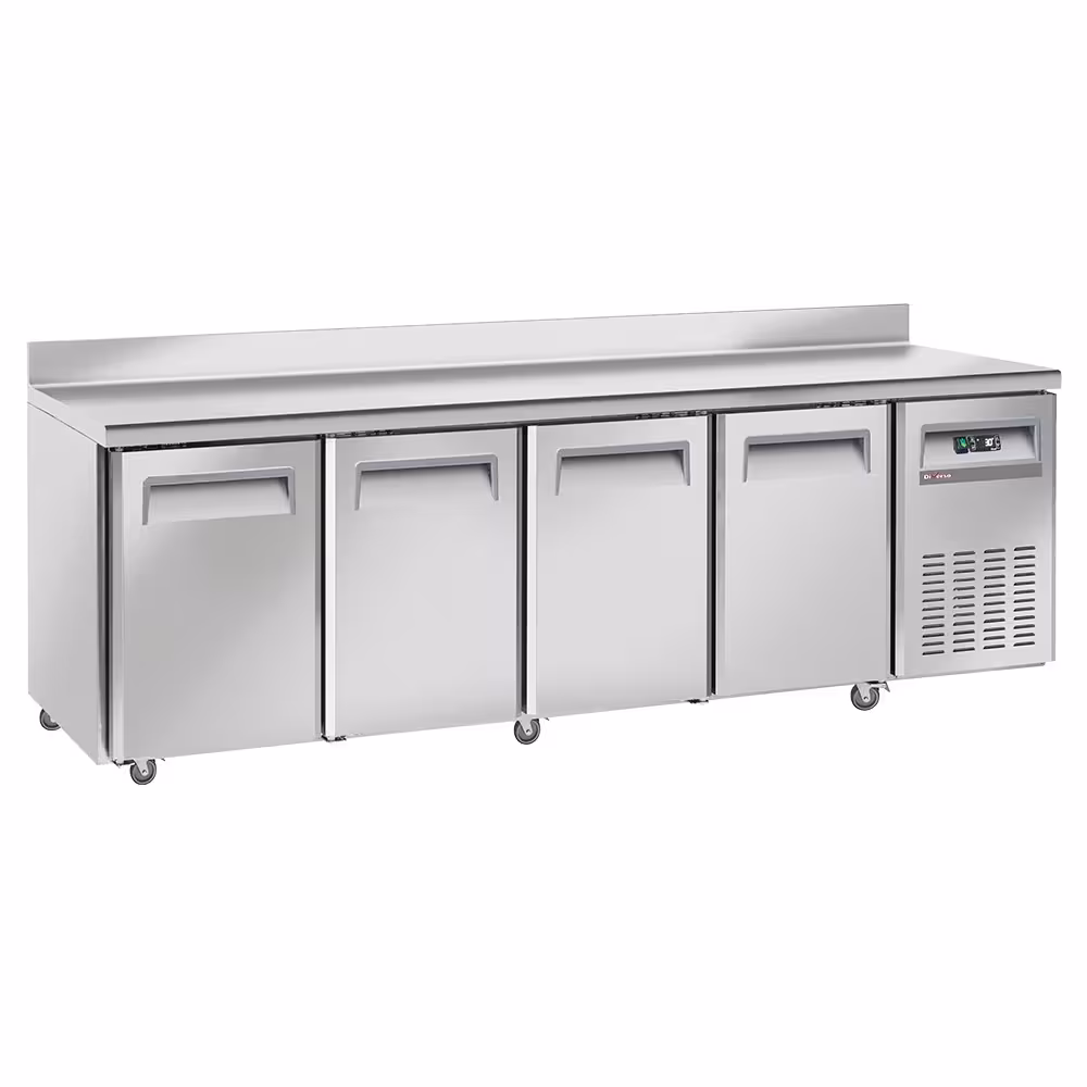 Table frigorifique,  ventilé,  4 portes 1/1,  avec dosse... - professionnel professionnel de qualité
