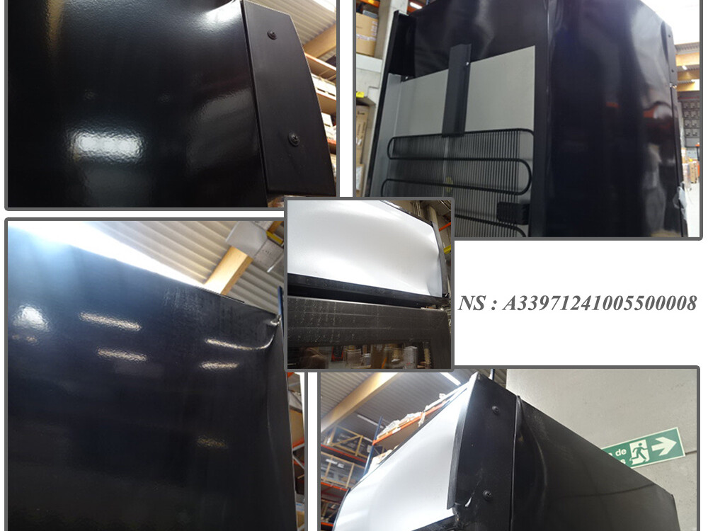 Vitrine ventilée positive 382 litres avec caisson lumineux - équipement professionnel de qualité