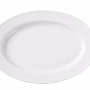 Plat ovale,  ,  Blanc,  340x240mm - équipement professionnel de qualité