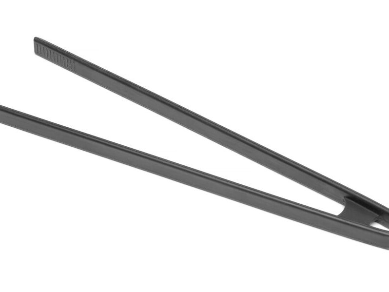 Pince en silicone pour cuisiner, , Noir, (L)290mm - professionnel professionnel de qualité