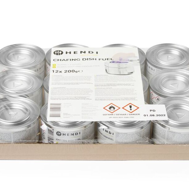 Pâte combustible pour chafing dish en boîte,  ,  12 u - cuisine professionnel de qualité