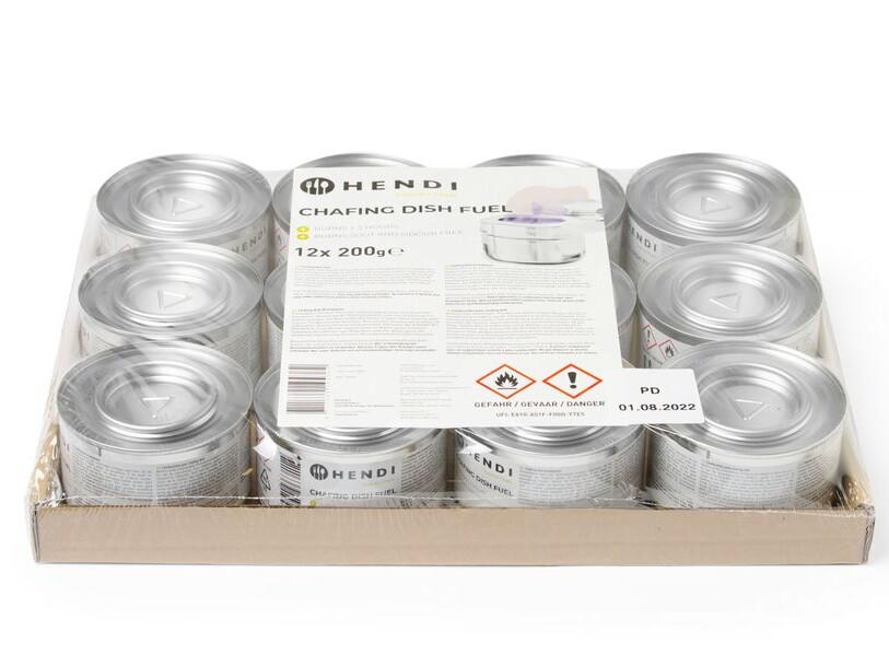 Pâte combustible pour chafing dish en boîte,  ,  12 u - cuisine professionnel de qualité