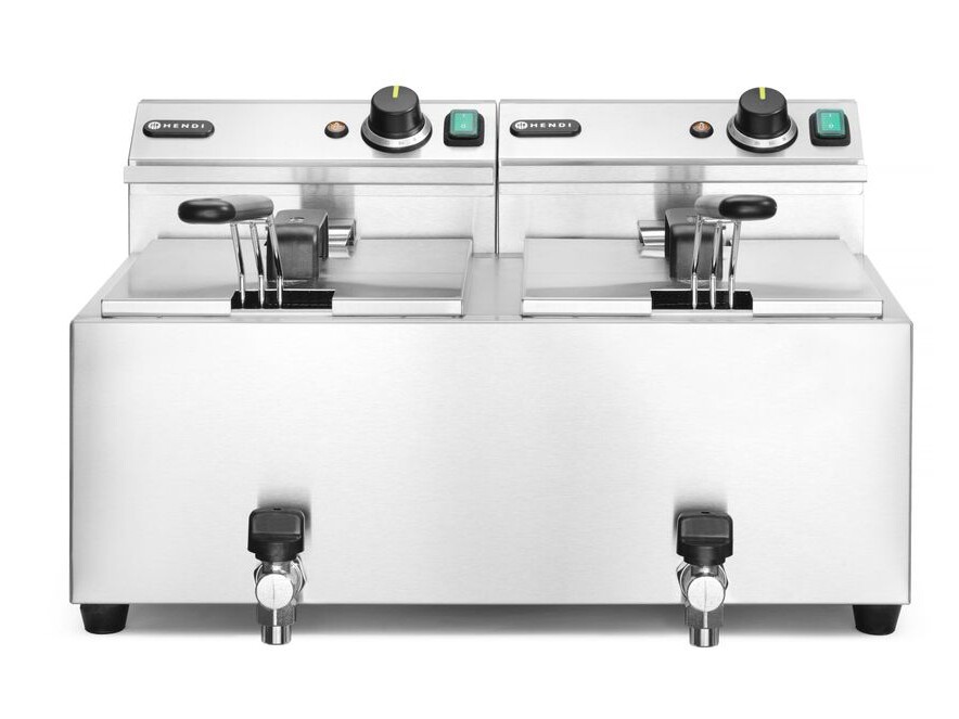 Friteuse Profi Line avec robinet de vidange - 2 x 8 l, ,... - équipement professionnel de qualité