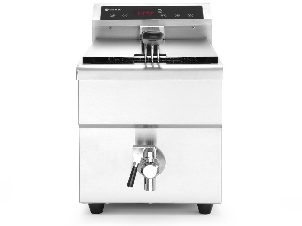 Friteuse à induction avec robinet de vidange - 8 l, , ... - cuisine professionnel de qualité