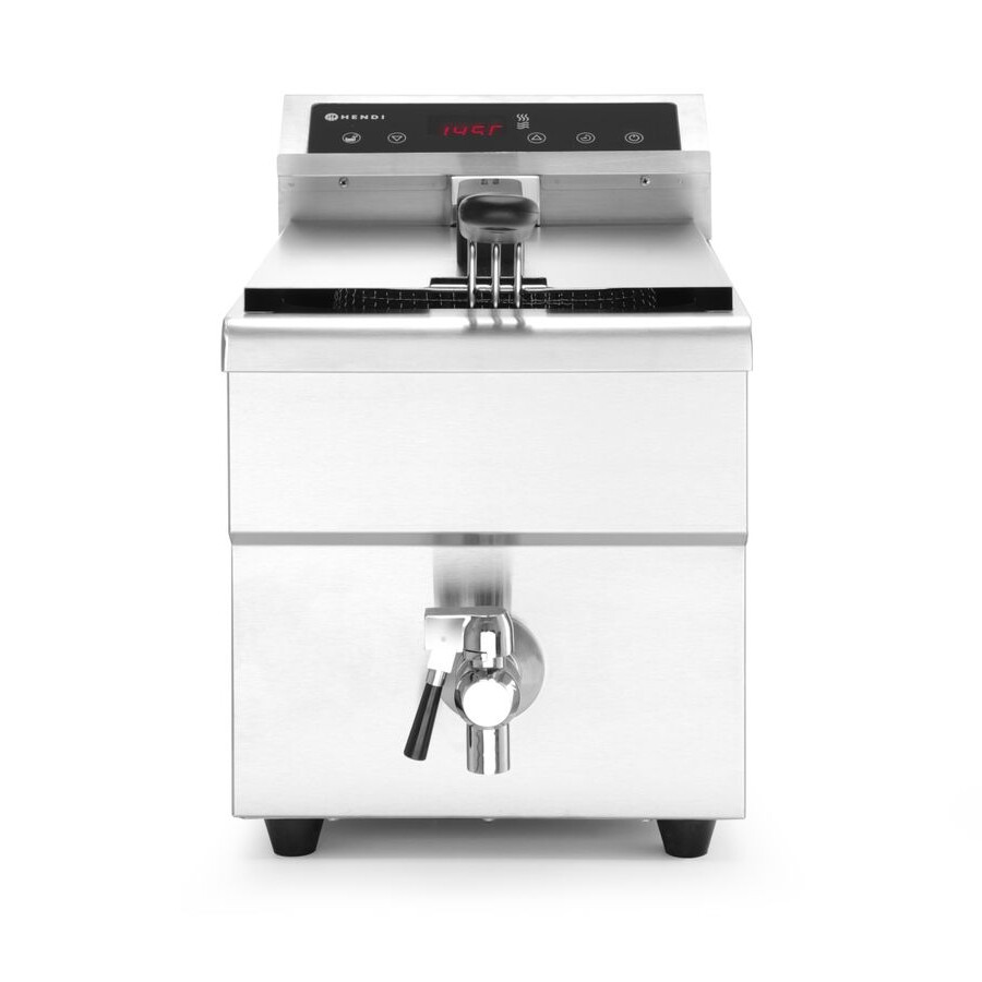 Friteuse à induction avec robinet de vidange - 8 l,  ,  ... - cuisine professionnel de qualité