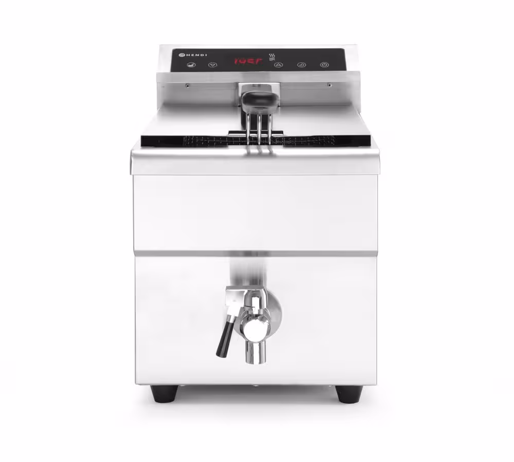 Friteuse à induction avec robinet de vidange - 8 l,  ,  ... - cuisine professionnel de qualité