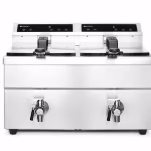Friteuse à induction avec robinet de vidange - 2 x 8 l, ... - cuisine professionnel de qualité