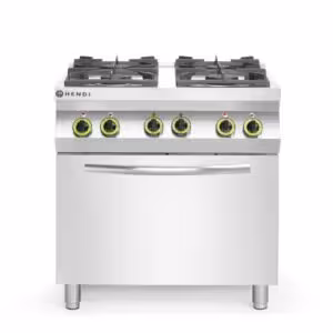 Cuisinière à gaz 4 feux avec four à convection 1/1,  ,... - cuisine professionnel de qualité
