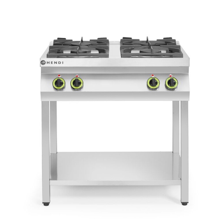 Cuisinière à gaz - 4 feux,  support ouvert,  ,  Kitchen... - cuisine professionnel de qualité