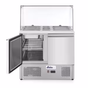 Saladette 2 portes avec vitrine réfrigérée en verre , ... - équipement professionnel de qualité