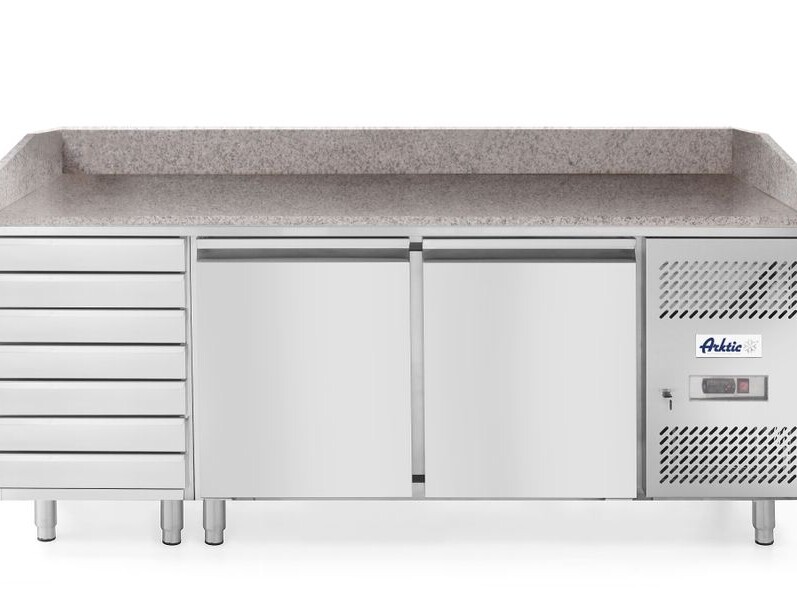 Saladette pizza avec 2 portes et 7 tiroirs , Arktic - cuisine professionnel de qualité
