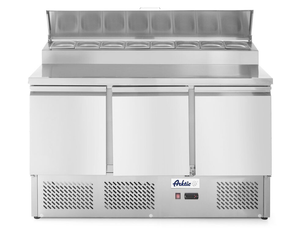 Saladette 3 portes avec vitrine réfrigérée surélevée... - restauration professionnel de qualité