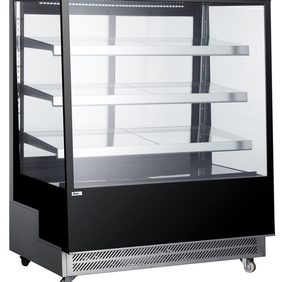 Vitrines réfrigérées avec 3 étagères inclinées,  Ar... - cuisine professionnel de qualité