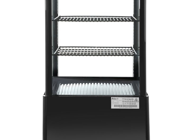Vitrine de table, 58 litres, Arktic, noir - professionnel professionnel de qualité